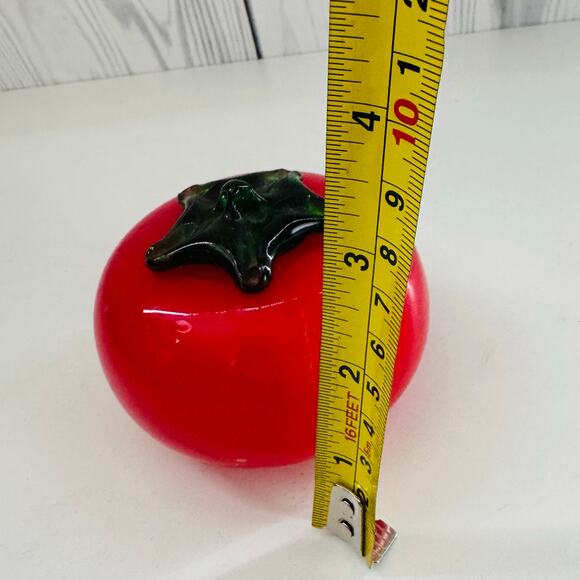 Vintage Murano Style Hand Blown Art Glass Set Of 5 Fruit And Vegetables - Picture 14 of 16